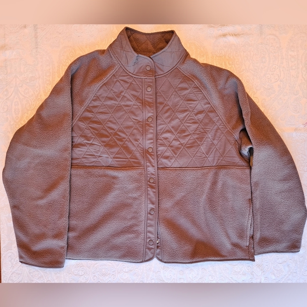 GAP Women's Fleece Jacket, Brown, XXL, NWT